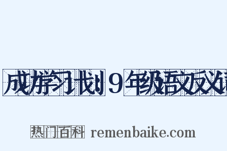 成功学习计划：9年级语文反义词是什么意思的图片